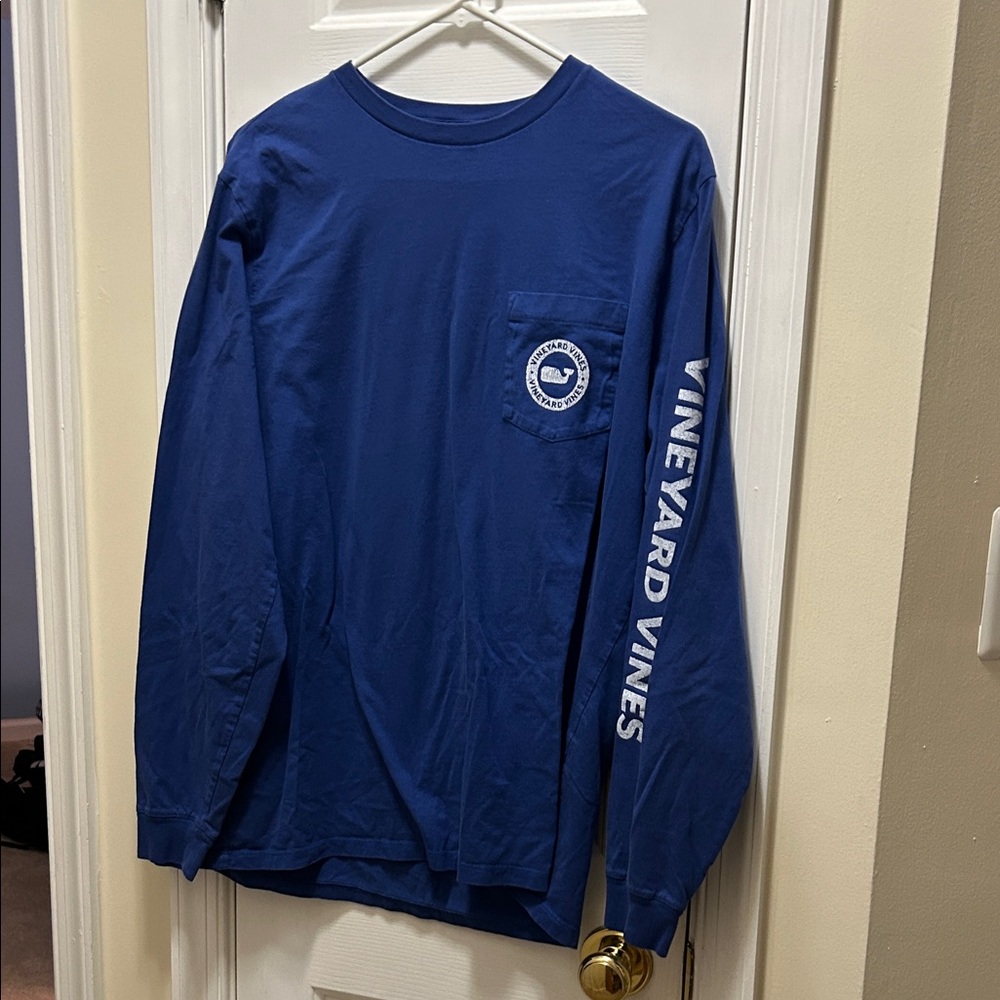 Vineyard Vines Men's Deep Blue Long Sleeve Tee